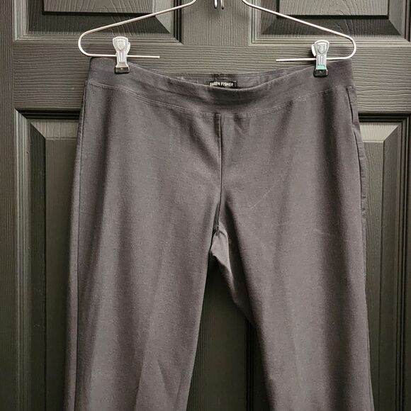 Eileen Fisher Washable Stretch Crepe Slim Ankle Pant In Slate - Picture 13 of 14